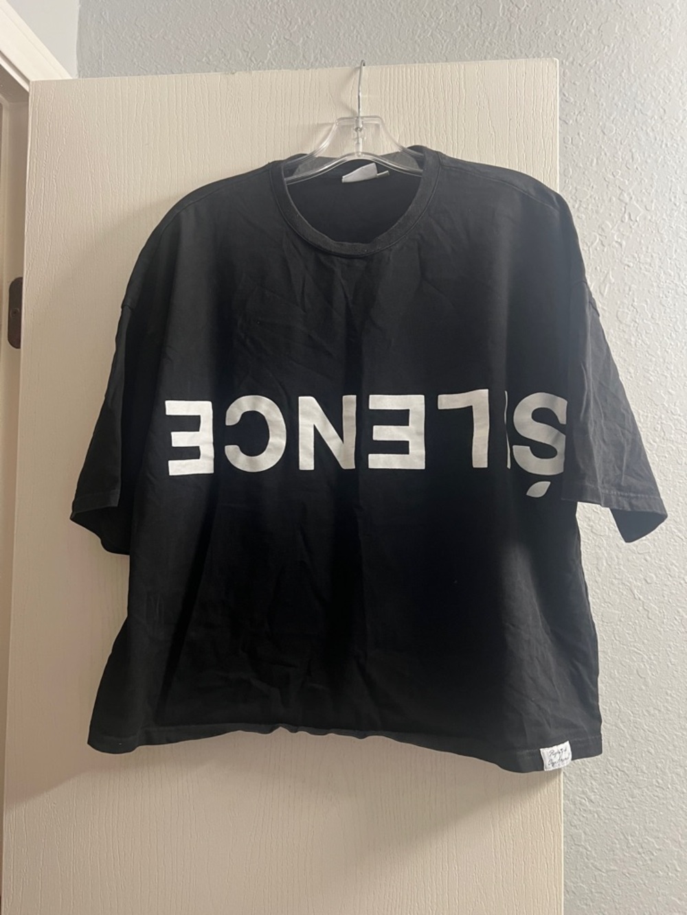 Silence Black Graphic Short Sleeve Tee